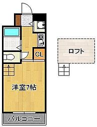 コンドミニアム折尾駅前 1Kの間取図画像