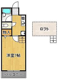 コンドミニアム医生ケ丘3 1Kの間取図画像