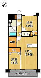 北九州市八幡西区大浦1丁目マンション 2LDKの間取図画像