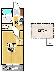 トリビュートNAOTO 1Kの間取図画像