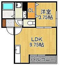 Selene熊西  ｜ 福岡県北九州市八幡西区熊西1丁目（賃貸アパート1LDK・2階・33.12㎡） その2