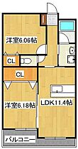 浜町テラス  ｜ 福岡県北九州市若松区浜町1丁目（賃貸マンション2LDK・1階・55.75㎡） その2