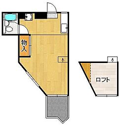 ジョイフル東鳴水 ワンルームの間取図画像