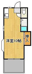 シティベール竹末 ワンルームの間取図画像