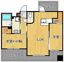 ギャラン鷹の巣 2LDKの間取図画像