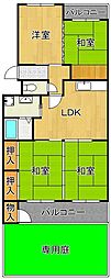 エメラルドマンション迫田 4LDKの間取図画像