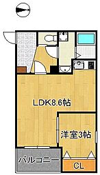 ジーメゾン八幡西リベル 3階/-