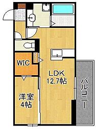 D-ROOM則松 1LDKの間取図画像