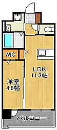 アースコートY'sシティ西神原 1LDKの間取図画像