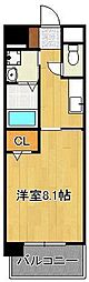 アンフレーシュ ワンルームの間取図画像