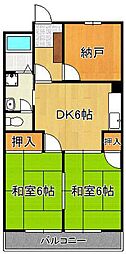 シャトレ熊西3 3DKの間取図画像