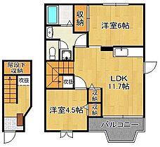 ハイラーク中の原Ｂ  ｜ 福岡県北九州市八幡西区中の原3丁目（賃貸アパート2LDK・2階・58.12㎡） その2