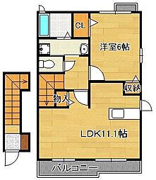 サニーひまわり 1LDKの間取図画像