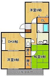 パストラル京良城 3階/-