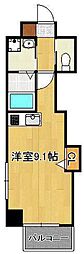 MDIフォレストガーデン三ケ森 ワンルームの間取図画像