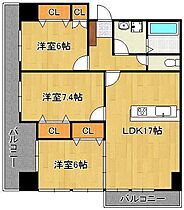 スカイタワー太賀  ｜ 福岡県中間市太賀1丁目（賃貸マンション3LDK・9階・81.21㎡） その2