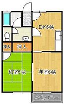 福岡県中間市長津2丁目（賃貸アパート2DK・1階・39.74㎡） その2