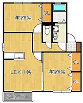 メゾン宮田Ｃ棟  ｜ 福岡県宮若市宮田（賃貸アパート2LDK・2階・55.44㎡） その2