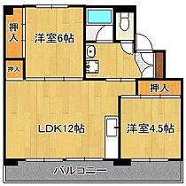 ビレッジハウス鞍手　2号棟  ｜ 福岡県鞍手郡鞍手町弥生1丁目（賃貸アパート2LDK・2階・53.08㎡） その2