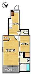 アメイジングコート 1Kの間取図画像