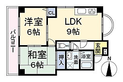 マンション東五百住の間取図画像