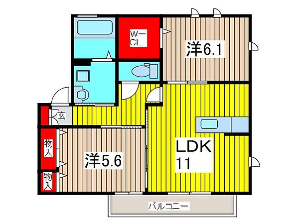 埼玉県川口市大字石神(賃貸アパート2LDK・2階・55.47㎡)の写真 その2