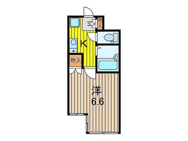 蕨ヒルズ　E棟 202｜埼玉県川口市芝中田１丁目(賃貸マンション1K・2階・19.38㎡)の写真 その2