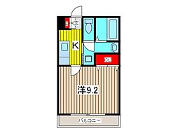 第3平田マンション 1Kの間取図画像