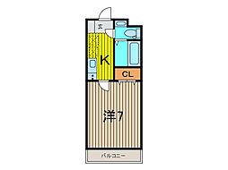 マキシヴ西川口AZ 1Kの間取図画像