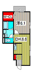 彩の家 1DKの間取図画像