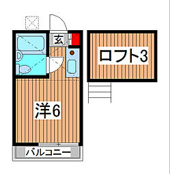 プリモ西川口 ワンルームの間取図画像