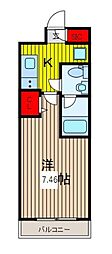 REXZY西川口AZ 1Kの間取図画像