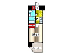 グランフォース西川口 1Kの間取図画像