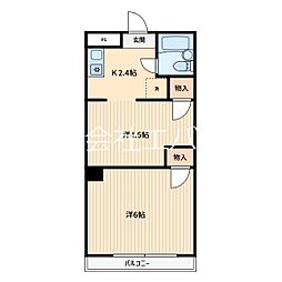 戸田宝マンション 2Kの間取図画像