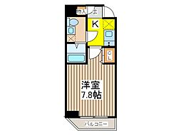 プレール・ドゥーク西川口 1Kの間取図画像