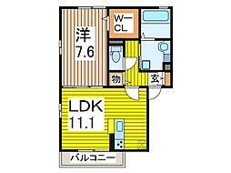 Regalo 1LDKの間取図画像