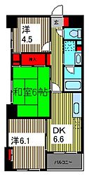 メゾン奥ノ木 3DKの間取図画像