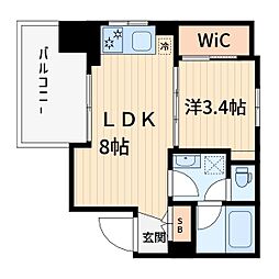 グランカーサ川口並木 1LDKの間取図画像