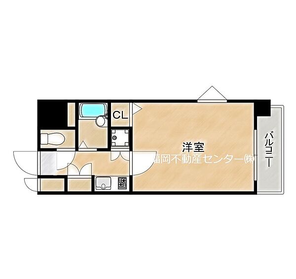 福岡県福岡市博多区博多駅南５丁目(賃貸マンション1K・4階・24.25㎡)の写真 その2