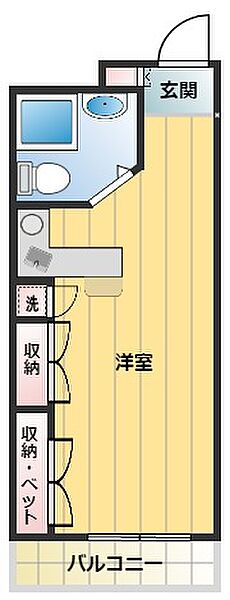 神奈川県横浜市戸塚区戸塚町(賃貸マンション1R・2階・18.50㎡)の写真 その2