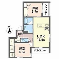 ソフィア江南 201 ｜ 愛知県江南市赤童子町大堀15（賃貸アパート2LDK・2階・66.65㎡） その2