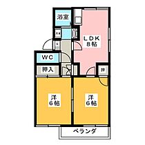 プレジール白山  ｜ 愛知県江南市尾崎町白山（賃貸アパート2LDK・2階・44.00㎡） その2