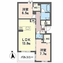 ソフィア江南 2LDKの間取図画像