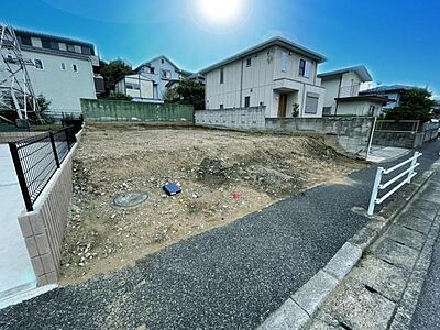 外観：50坪の景色がこちら。広さ、整形地が分かる好条件限定1区画。