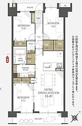 ステラガーデン幕張 3LKの間取図画像