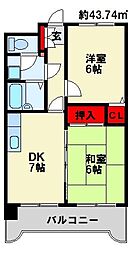 間取図画像 2DK