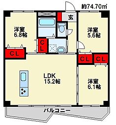 間取図画像 3LDK