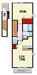 フェリーチェ 1LDKの間取図画像
