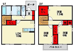 ケイズスクエアA 3LDKの間取図画像