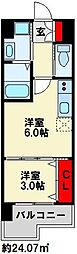 ギャラン折尾 1DKの間取図画像